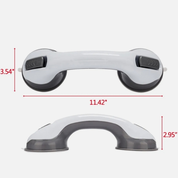 2 Bath Safety Handle Suction Cup Tub Shower Bar Rails - Picture 6 of 8